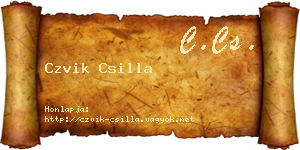 Czvik Csilla névjegykártya